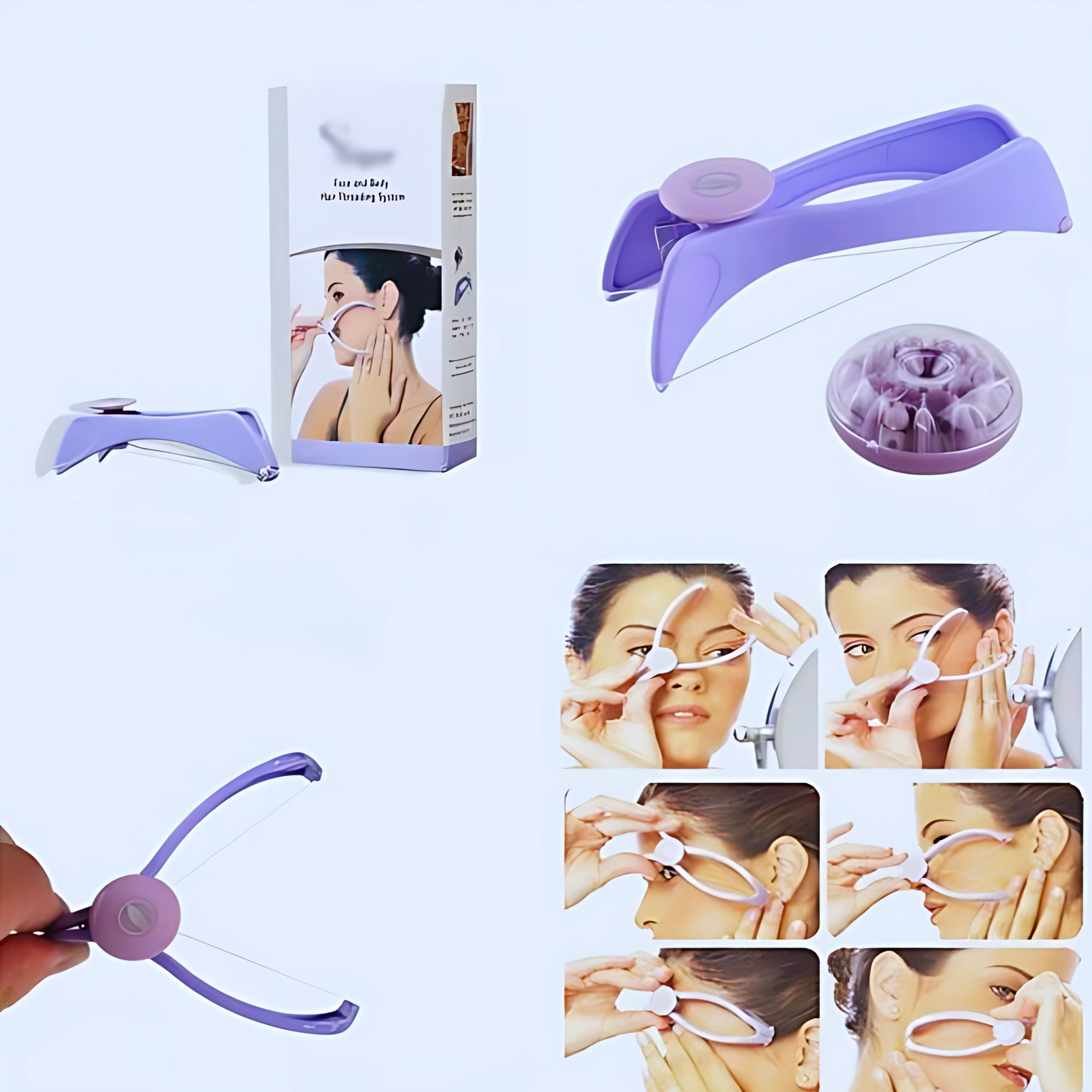 Women Hair Removal Epilator Mini Facial Hair Remover Spring Threading Face Defeatherer for Cheeks Eyebrow DIY Makeup Beauty Tool - Image 3