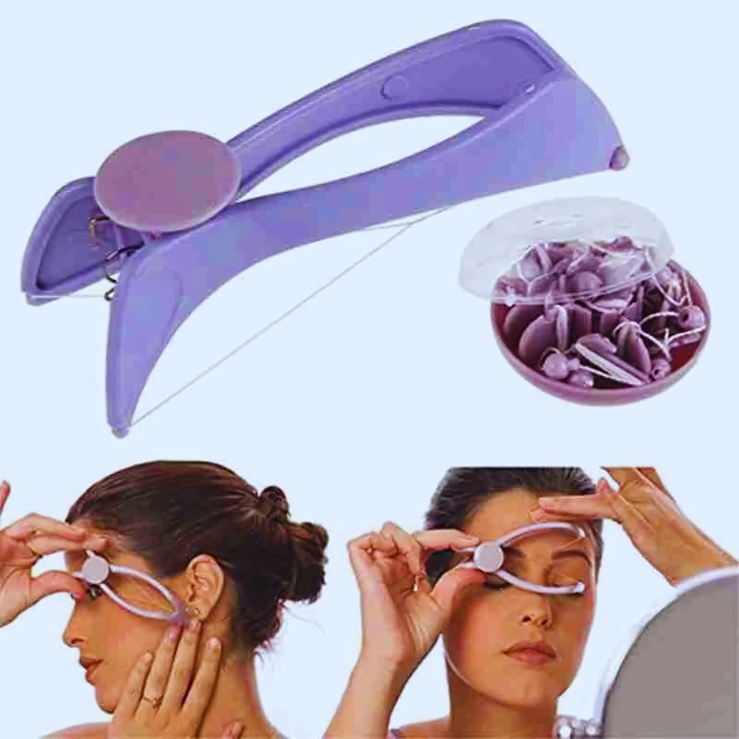 Women Hair Removal Epilator Mini Facial Hair Remover Spring Threading Face Defeatherer for Cheeks Eyebrow DIY Makeup Beauty Tool