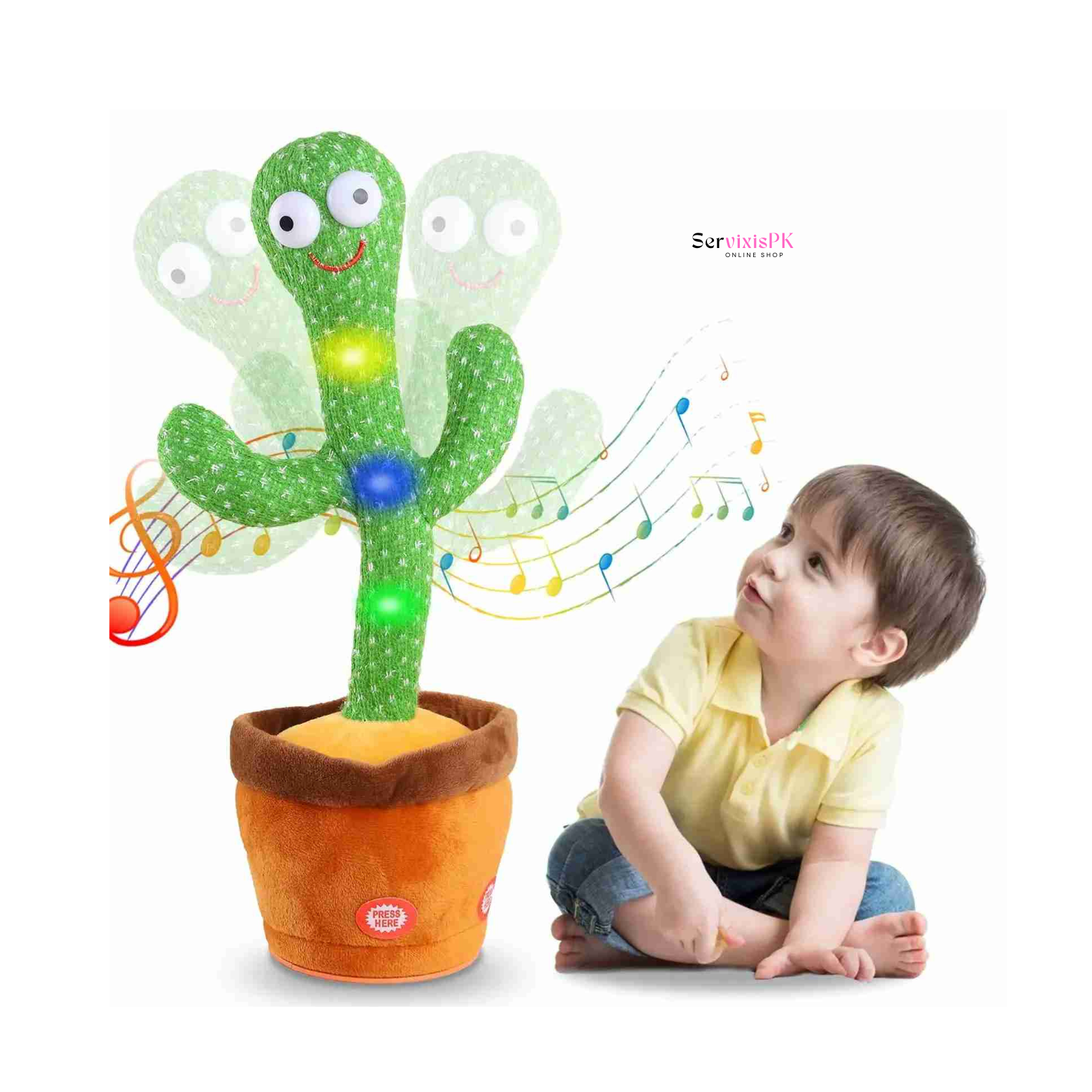 Kids Dancing Talking Cactus Toys Singing Mimicking Recording Repeating What You Say Cactus Plush Toy with 120 Song Dancing Smart