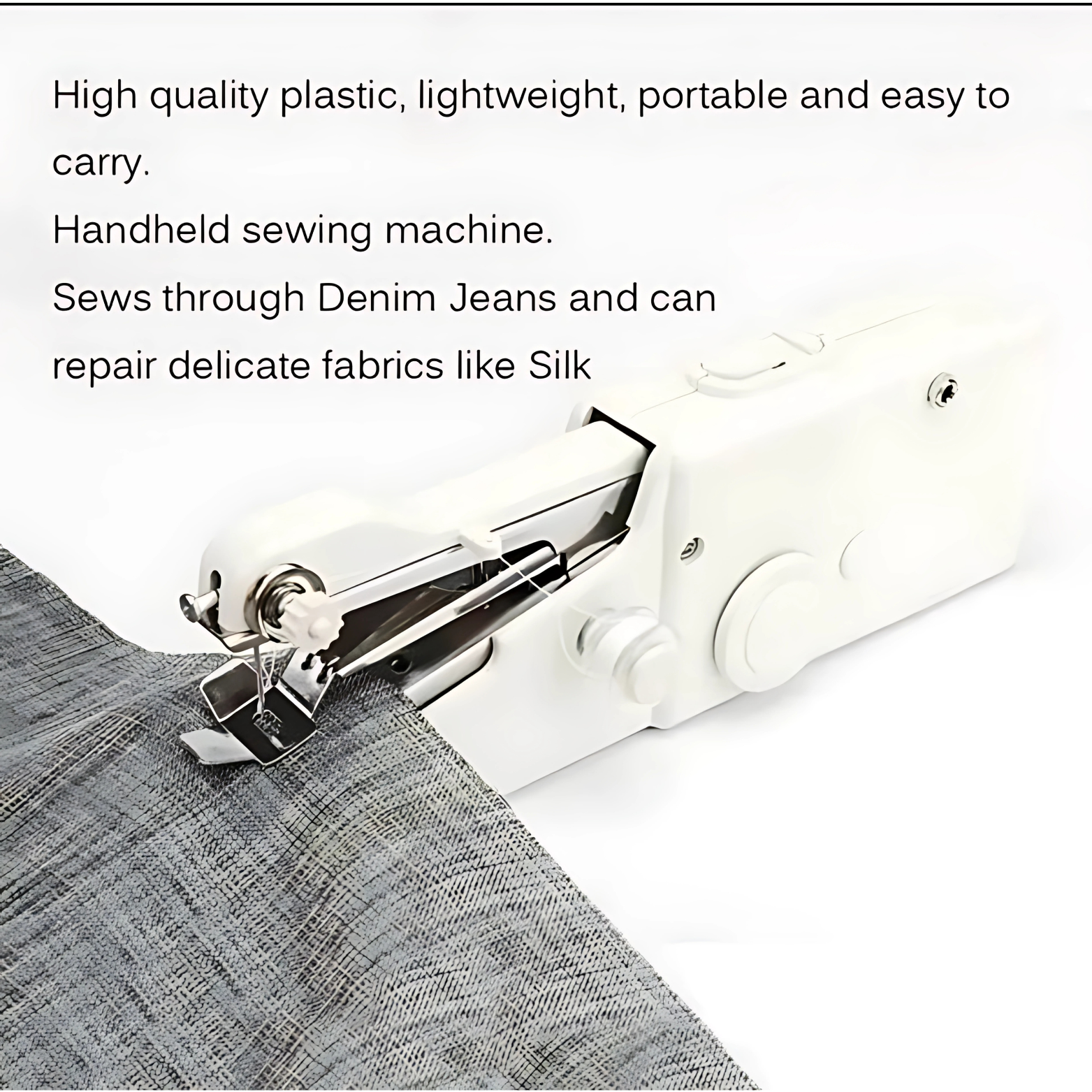 Mini Handheld Sewing Machine, Quick Sewing Portable Sewing Machine, Portable Sewing Machine Suitable for Home - White - Image 3