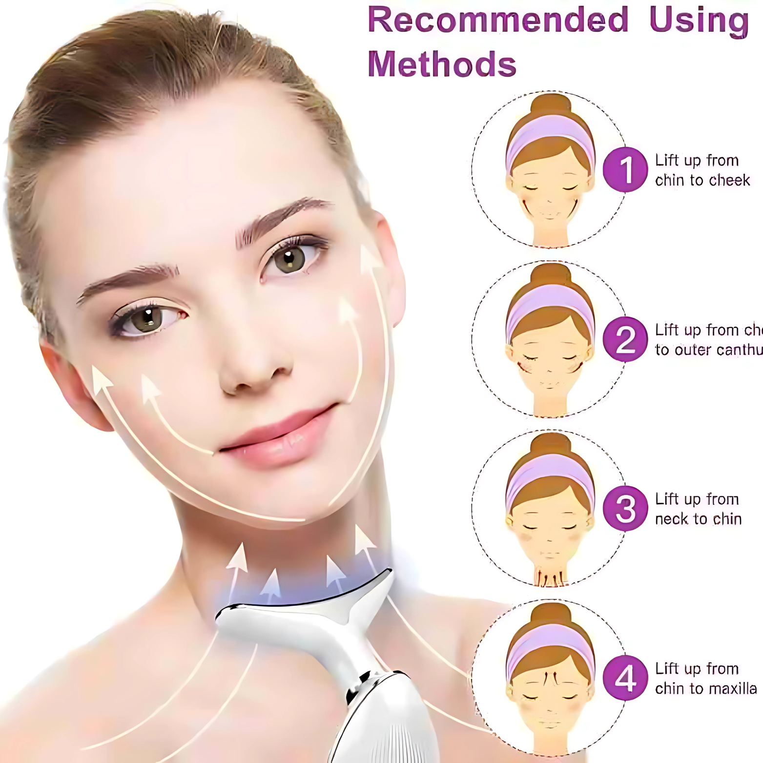 Neck Massager Facial Lift Three Light Modes Electric Skin Tightening Device LED Beauty Instrument - Image 2