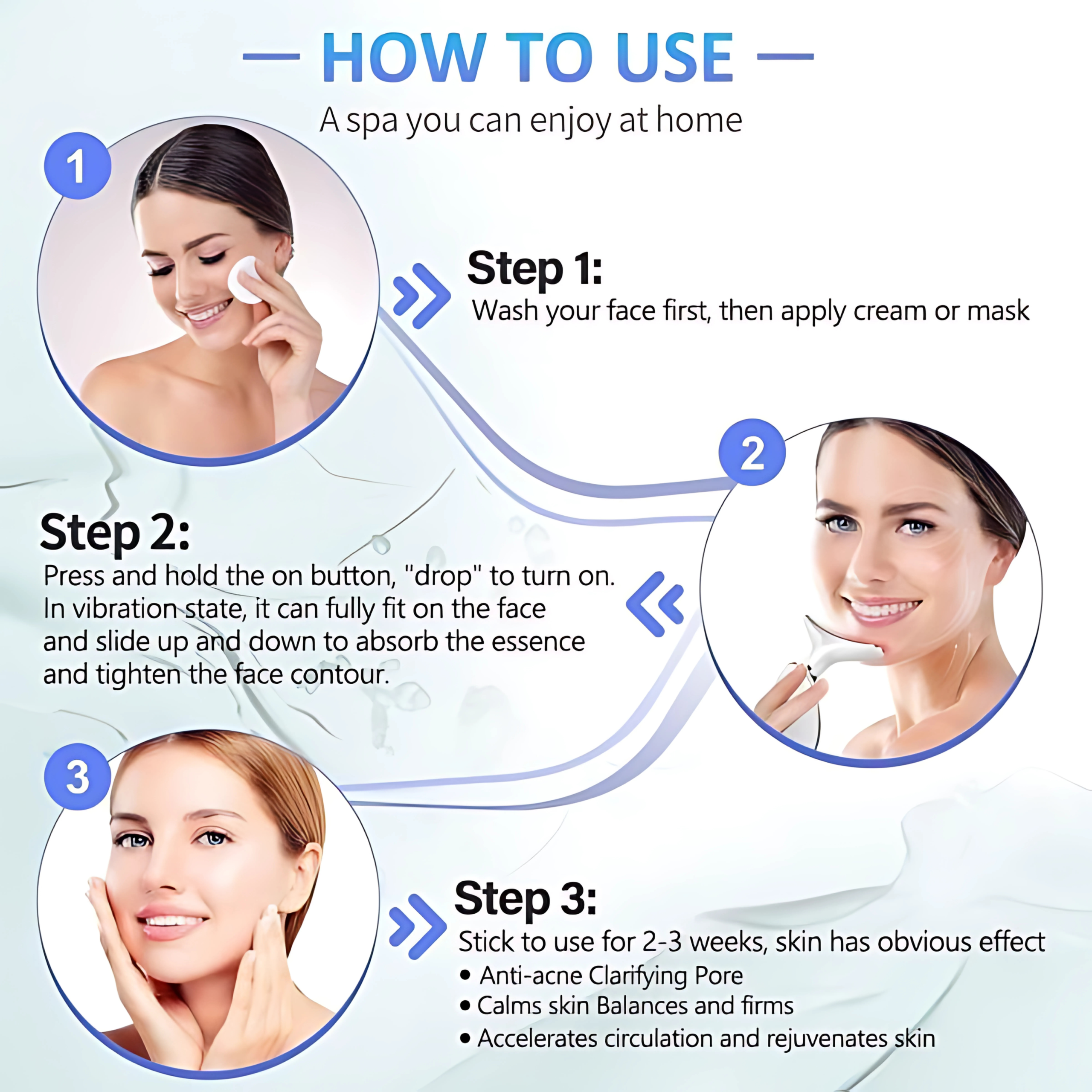 Neck Massager Facial Lift Three Light Modes Electric Skin Tightening Device LED Beauty Instrument - Image 4