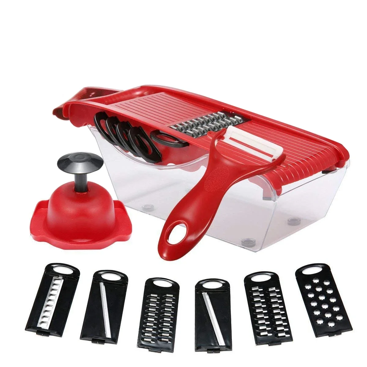 6 Blades Multifunctional Vegetable Chopper Handle Food Grate Food Chopper Vegetable Slicer Dicer Cut Kitchen Tool Accessories - Image 6